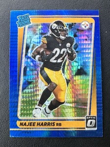 Najee Harris RC-2021 Panini Donruss Optic - Rated Rookie #213 Blue Hyper Prizm