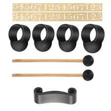 9pcs Wood Tongue Drum Drumstick Finger Sleeves Hand Pan Percussion Accessories j