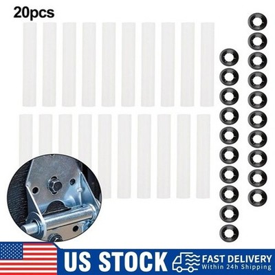 20X Garage Door Hinge Quiet Roller Sleeves with Nuts for Improved Performance
