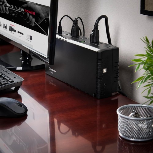 Slim Profile 700VA Uninterruptible Power Supply with 8 Outlets & USB Ports - Picture 10 of 11