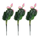 3Pcs Artificial Flower Fake Lotus Ornament Silk Flower Plants for Home