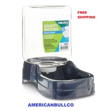 Pet Dog Cat Waterer Automatic Dispenser Drink Water Gravity X-Small Bowl 0.5 Gal