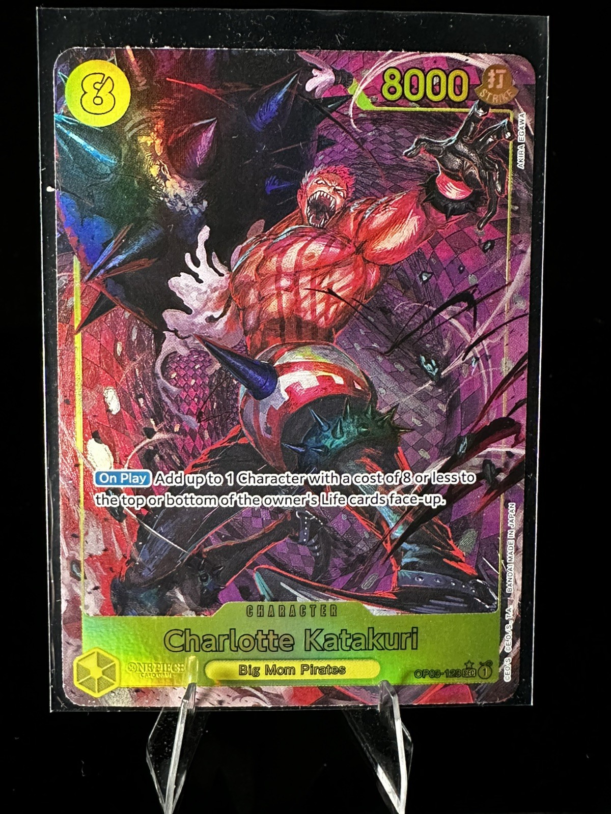 One Piece TCG Charlotte Katakuri SEC Alt Art OP03-123 PRB01 English 🔥