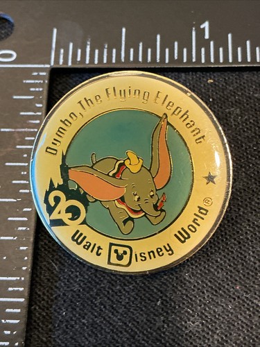 Walt Disney World Pin 20th Anniversary 20 Dumbo The Flying Elephant Logo WDW Vtg - Picture 1 of 5