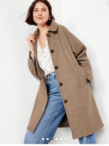 NWT Old Navy Relaxed Button-Front Mac Coat Sierra Oak Sz XL - Picture 10 of 10