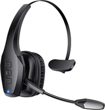 Trucker Bluetooth Headset, Wireless Headset with Mic, Bluetooth Headsets with Du