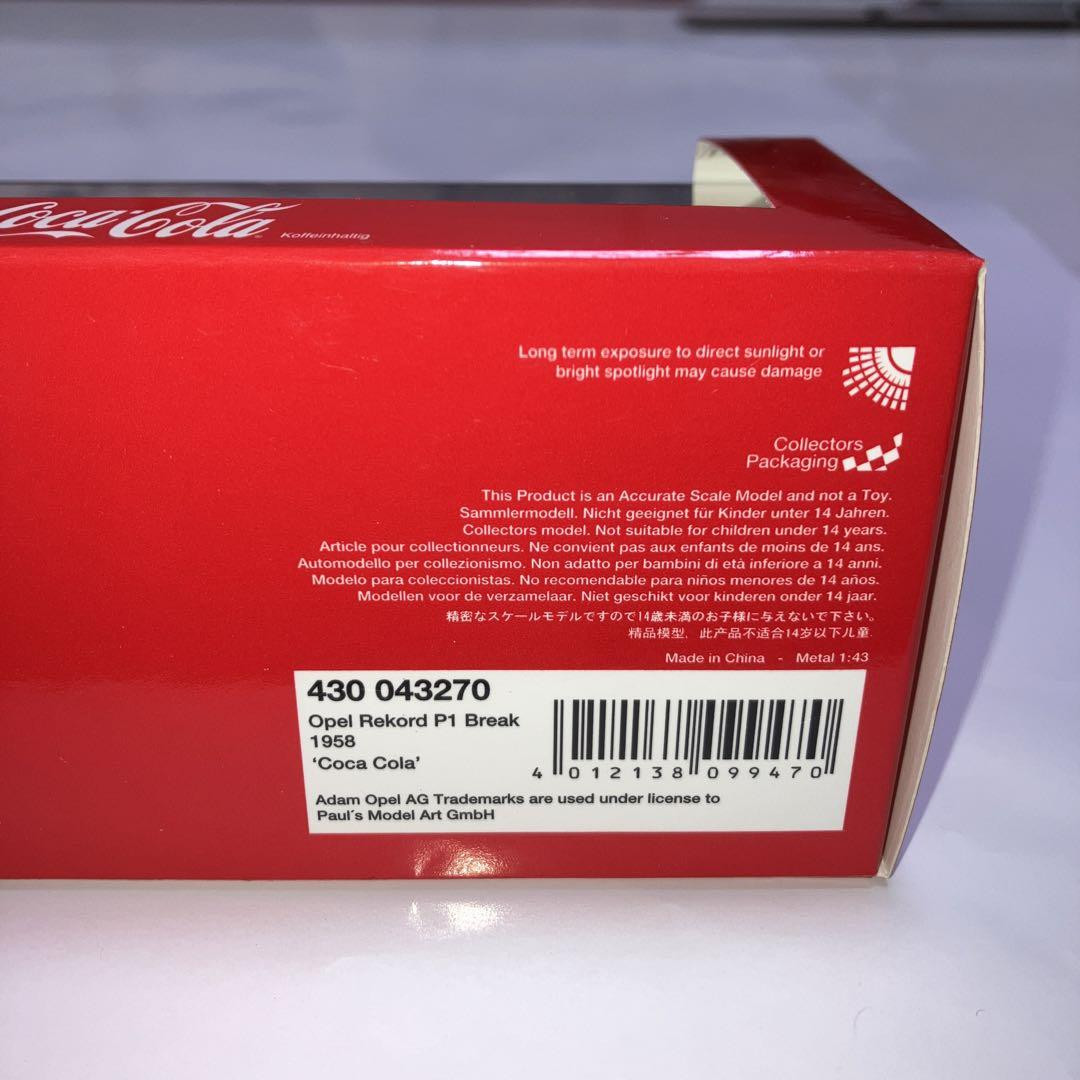 Opel Rekord P1 Caravan 1958 Coca Cola Minichamps 430043270 1