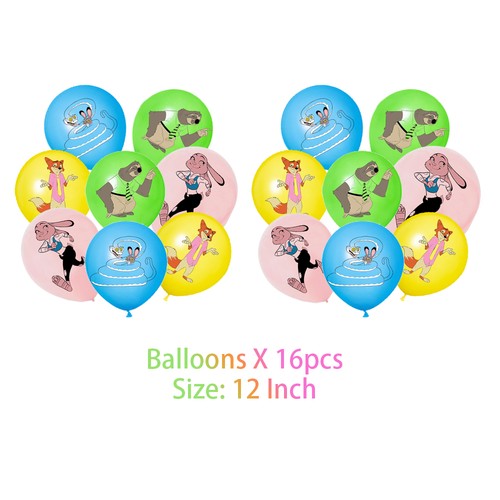 Zootopia 2 Party Supplies Set Banner Balloons Cake Toppers for Kids Themed Party - Picture 10 of 11
