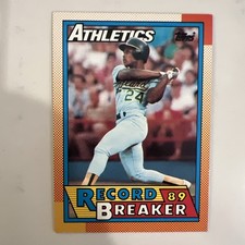 1990 Topps - Record Breaker Rickey Henderson #7 Collector's Edition (Tiffany)