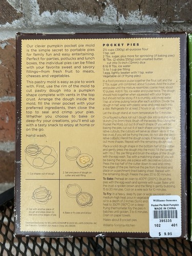 Williams Sonoma Apfel & Kürbis Tasche Mini Kuchen Formen mit Rezept Torten Backen Gebraten - Bild 6 von 8
