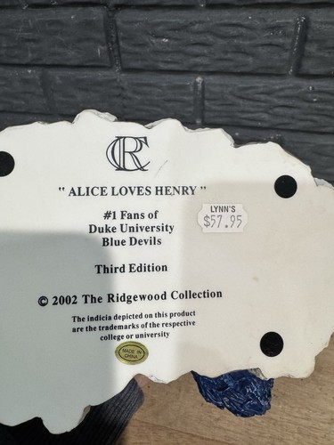 Muñeco de nieve Duke Blue Devils Alice Loves Henry Ridgewood Collection - Imagen 5 de 5
