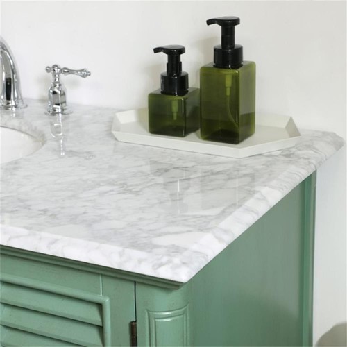 Elegant Decor Rhodes 48" Single Marble Top Bathroom Vanity in Vintage Mint - Picture 14 of 16