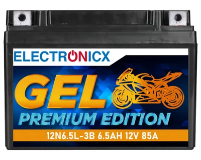 Electronicx GEL Batterie 12N6.5-BS 12V 6.5Ah – Wartungsfreie Starterbatterie für