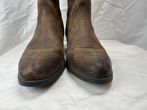ARIAT Brown Leather 10001825 HERITAGE Western Cowboy Boots Size 3 34 Youth - Picture 5 of 8