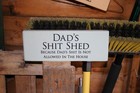 Sh*t Shed Sign Personalised Wooden Plaque Any Text Home Decor Birthday Gift