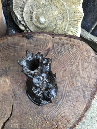Antik Schweizer Schwarzwald geschnitzt Holz Singvogel Überlauf Vase Strämchenhalter Epergne - Bild 10 von 11
