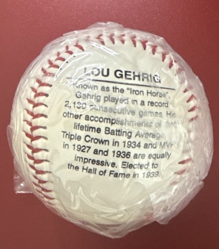 Baseball da collezione firmato souvenir Lou Gehrig facsimile NO BOX, custodia o certificato - Foto 3 di 4