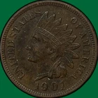 1901 Indian Head Cent Choice Extremely Fine XF+/AU Coin, Minor Corrosion #39729