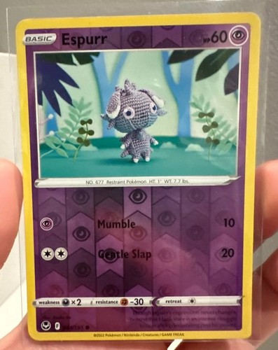 Tarjeta común holográfica inversa Pokémon Tempest Silver Espurr #81/195 casi nueva - Imagen 1 de 1