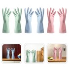  6 Pairs Reusable Waterproof Dishwashing Gloves PVC Anti-slip Kitchen Cleaning