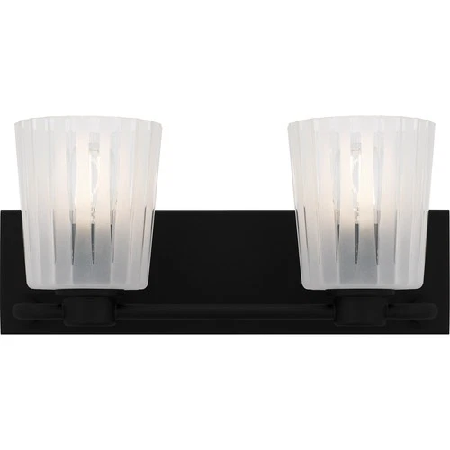 Matte Black  Bathroom Vanity Light from the Gray Collection - Picture 1 of 5