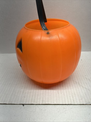 Vintage Empire Kunststoff Halloween Kürbis Jack-O-Laterne Blasform Süßigkeiten Eimer - Bild 2 von 7