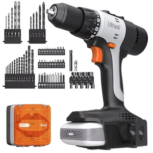 20V Cordless Drill Set, 1/2-Inch Keyless Chuck, 443 In-lbs Torque, 2.0Ah Batt...