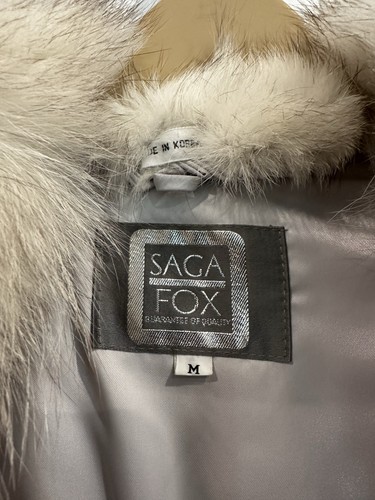 SAGA FOX Real Fox Fur Ladies Jacket Coat Sz: Medium - Picture 3 of 5