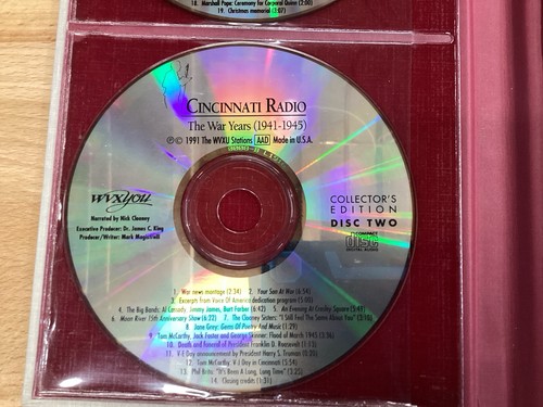 1991 Cincinnati Radio 1941-1945 WVXU Stations The War Years CD Set T5736 - Picture 5 of 6