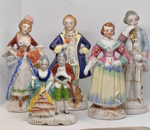 Vintage Occupied Japan Mixed Figurines Lot - Lot Of 5; Outstanding Condition