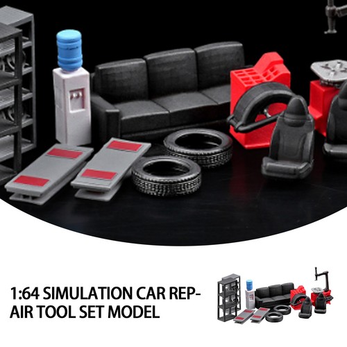 12PCS Diorama 1/64 Car Repair Tools Model Set Garage Scene Display Props Model - Picture 2 of 9