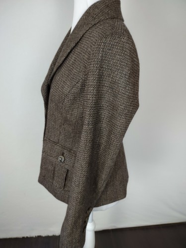 eddie bauer Womans 8p Brown Soft Wool Blend Suit Separate Jacket S18 - Picture 3 of 12