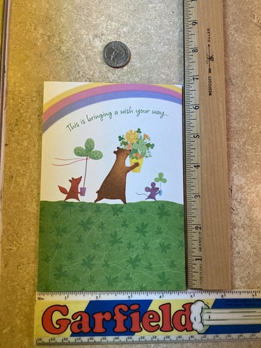 BÄR, FUCHS HAPPY ST PATRICKS DAY PATRICK'S DAY KARTE GRUSS KLEEBLÄTTER SEHR NIEDLICH - Bild 4 von 5