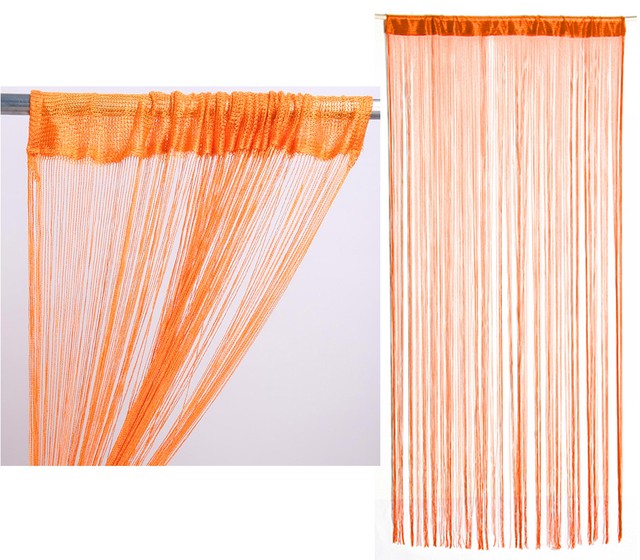 Plain String Curtains Patio Door Divider Fly Screen Windows Fringe