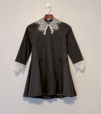 long sleeve wednesday addams dress Wednesday Addams Dress Black With White Long Collar Women - Etsy
