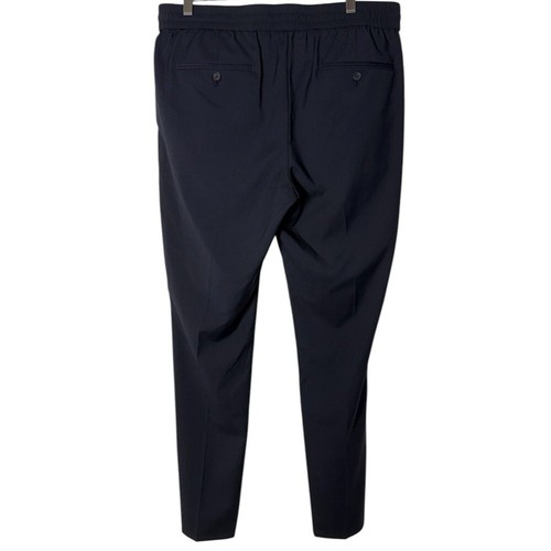 Vince Track Pants Wool Navy Piped Side Stripe Drawstring Waist Size Large NWT - Picture 3 of 10