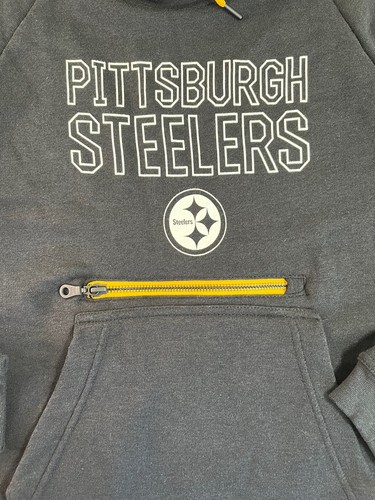 Nike Pittsburgh Steelers Cowl Neck Pullover Sweatshirt Pockets Adult XS 38”c EUC - Picture 3 of 10