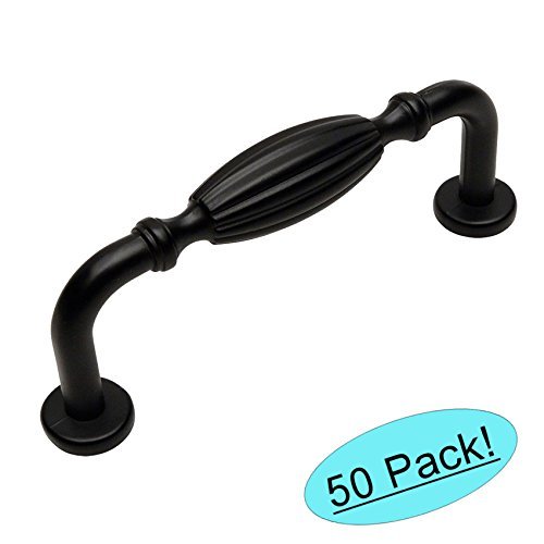 *50 Pack* Cosmas Cabinet Hardware Flat / Matte Black Pulls - #7119FB - Picture 1 of 1