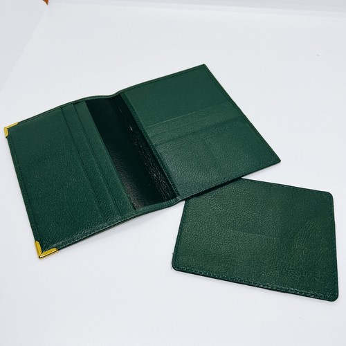 Set ROLEX echt grün Leder Dokumentenetui Code 0101.40.05 Kartenetui Japan - Bild 16 von 17