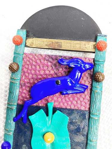Broche Pin Antílope Movible Vintage Eve Kaplin Modernista Años 80 Arte Retro - Imagen 5 de 5