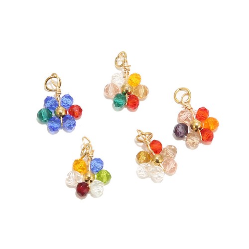 30 un. dijes de cuentas de cristal hechas a mano de acero inoxidable para hacer joyas colgantes - Imagen 15 de 15