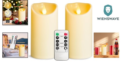 Flammenlose LED-Kerzen, batteriebetriebene flackernde Kerzen für den Innen- u... - Bild 2 von 10