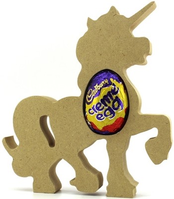 Kinder Egg Unicorn Head Holder Easter MDF18mm Freestanding Blank Craft Shape