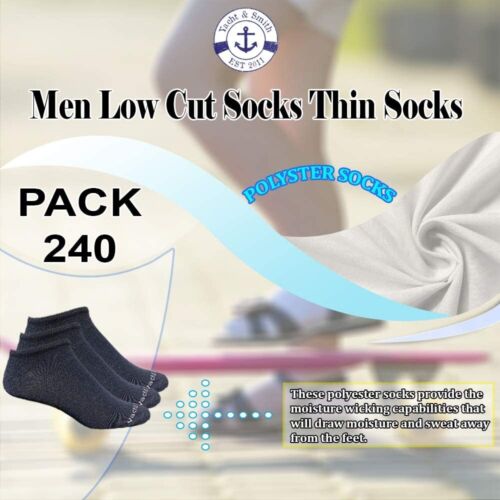 240 Pair Yacht & Smith Low Cut Socks Thin Comfortable Lightweight Sport Socks - Picture 2 of 6