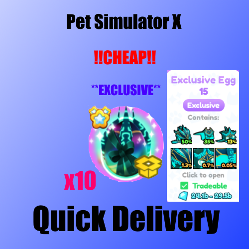 10x Exclusive Atlantean Egg | Pet Simulator X | 100% Not Duped| Exclusive Egg 15 10x Exclusive Atlantean Egg | Pet Simulator X | 100% Not Duped| Exclusive Egg 15