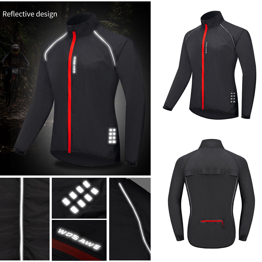WOSAWE Herren Fahrradjacke Winddichte wasserabweisend MTB Weste Reflektierend - Bild 8 von 30