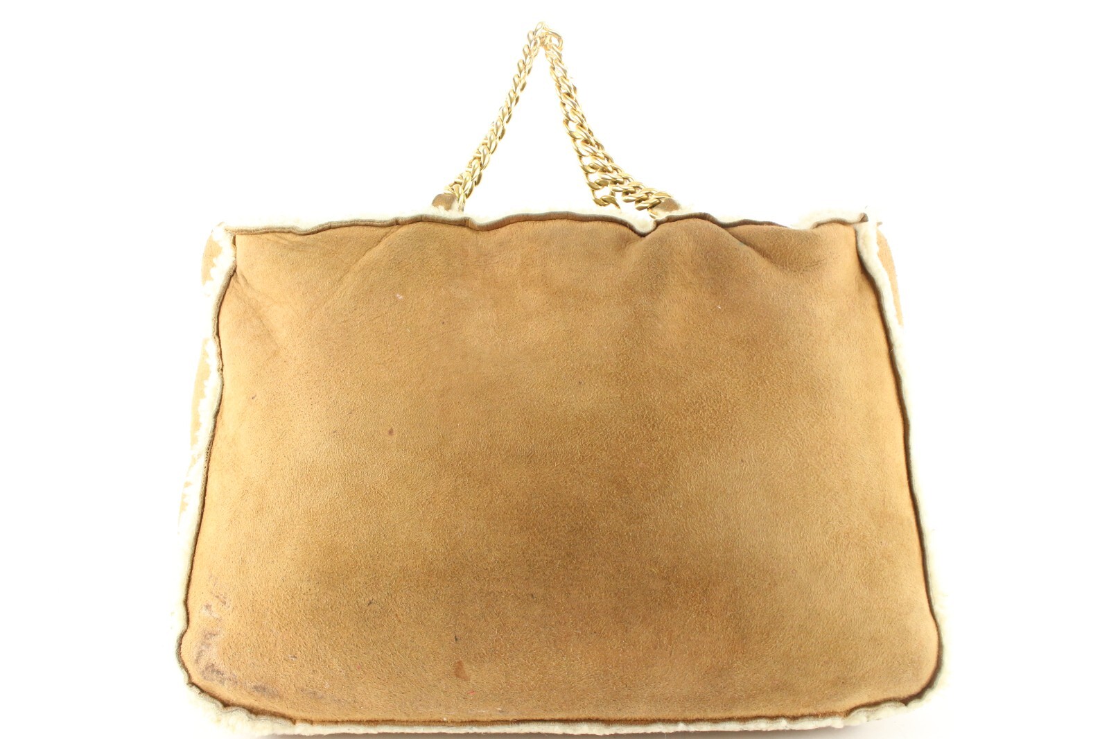 Chanel Brown Shearling Sheepskin Chain Tote GHW 4… - image 7