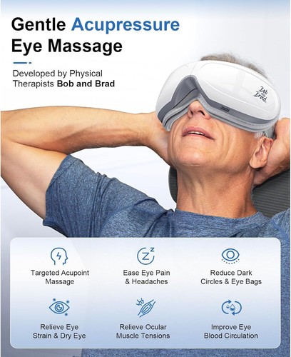 Augenmassagegerät mit Fernbedienung EyeOasis 2 Plus Eye Massager mit Wärme Musik - Bild 2 von 8