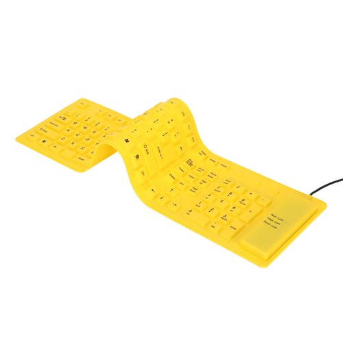 Foldable Silicone Keyboard 108 Keys Silicone Foldable USB Wired Waterproof Mute - Afbeelding 17 van 21