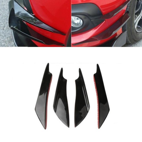 1 Set Of Car Body Diffuser Fin Universal Canards Carbon Fiber Spoiler - Picture 5 of 12